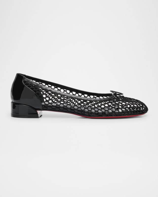 Sweet Jane Net Red Sole Ballerina Flats